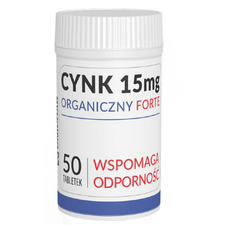 Cynk 15mg Organiczny Forte 50 tabletek