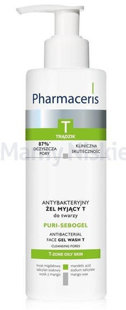 PHARMACERIS T PURI-SEBOGEL ANTYBAKTERYJNY ŻEL MYJĄCY DO TWARZY 190 ML 