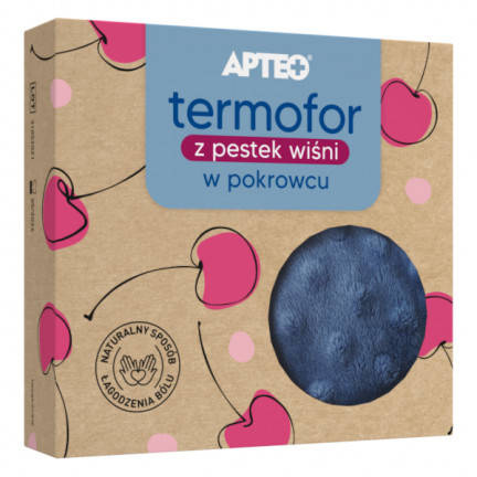 Termofor z pestek  wiśni niebieski 180g 