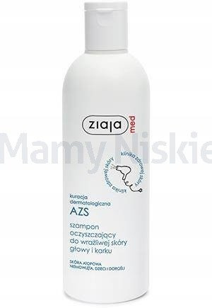 ZIAJA MED Kuracja dermatologiczna AZS, szampon oczyszczający do wrażliwej skóry głowy 300 ml