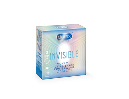 Prezerw.DUREX INVISIBLE XL 3 szt.