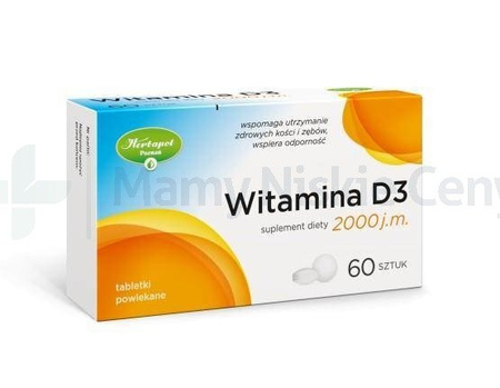 Witamina D3 2000 j.m. 60tabletek  HERBAPOL POZNAŃ