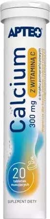 Calcium z witaminą C APTEO 20 tabletek musujących