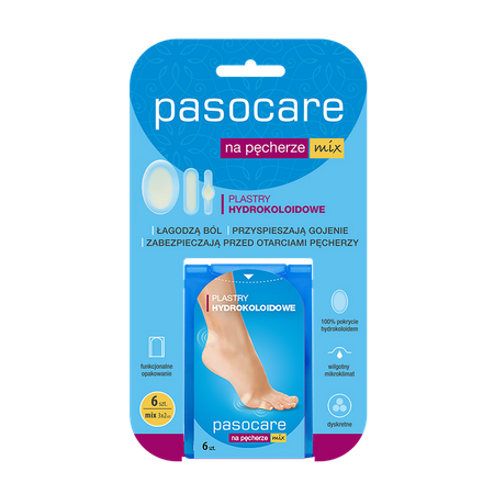 Pasocare plastry hydrokoloidowe na pęcherze mix 6 sztuk